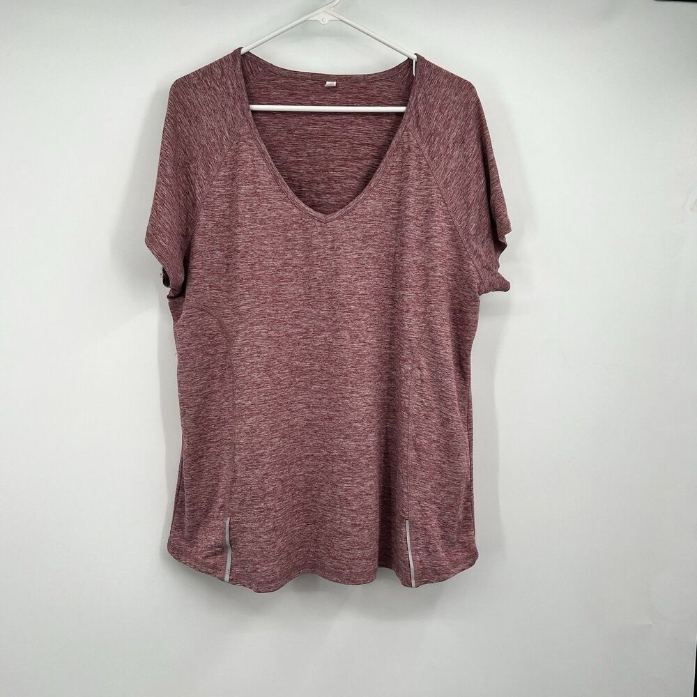 Velocity Womens Heathered Workout Short Sleeve